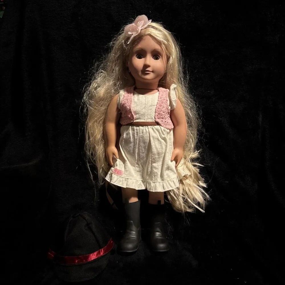 Battat Our Generation Doll Phoebe Long Blonde Hair Riding Boots & Hat 18